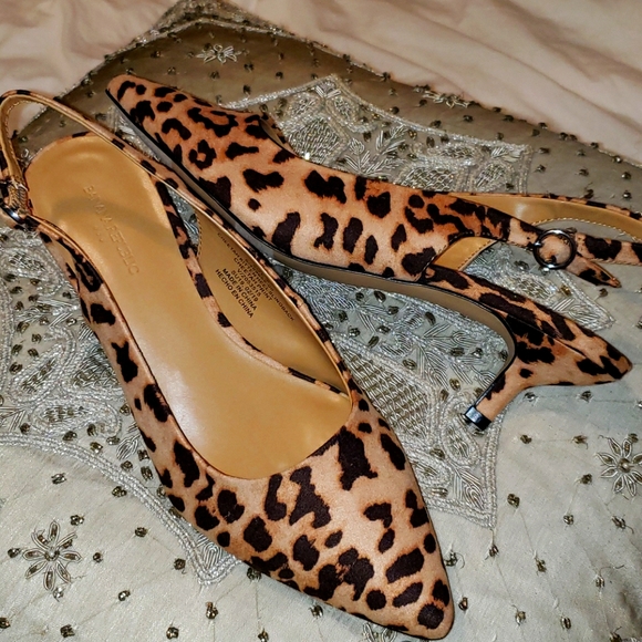 cheetah kitten heels